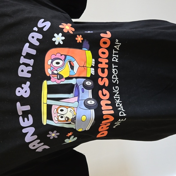 New Never Worn Bluey Janet & Rita's Driving School T Shirt 3XL - Picture 2 of 4